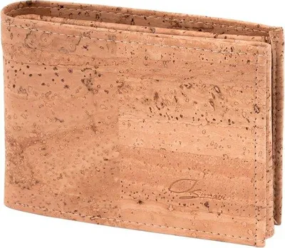 Produktbild von Unyqoos® RFID Kork-Geldbörse – Uni Mini-Portemonnaie für 11 Karten, Scheine & Münzen, robust & wasserabweisend, Natur, One Size