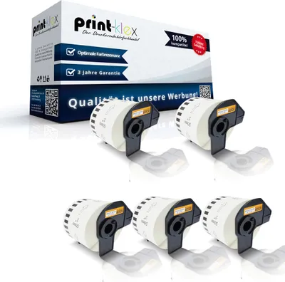 Produktbild von Print-Klex 2x Kompatible Etiketten-Rollen kompatibel mit Bother P-Touch DK-22223 P-Touch QL 500 Series P-Touch QL 550 P-Touch QL 560 P-Touch QL 560 Series DK22223 DK 22223 50mm x 30,48 m Büro Pro Serie