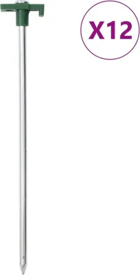 Produktbild von "im Angebot" Zeltheringe 12 Stk. 25 cm 7 mm Verzinkter Stahl und PP - Campingzelte CC17803