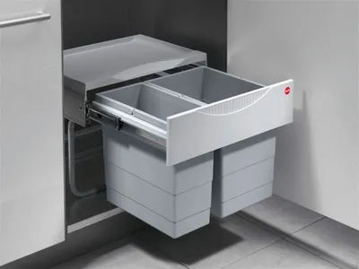 Immagine prodotto di Hailo 3644701 - AS Raumspar Tandem S - Portarifiuti 18L/12L Portarifiuti