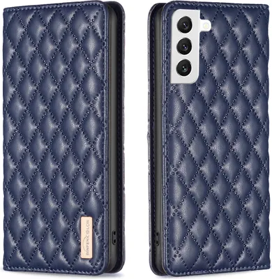 Produktbild von Galaxy S22 5G Hülle, Elegant Bookstyle Flip Leder Kartenfächer Schutzhülle mit Ständer für Samsung Galaxy S22 5G Blau