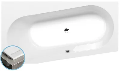 Zdjęcie produktu dla Wanny Polysan - Wanna asymetryczna, 1650x900x480 mm, lewa, biała 30611S