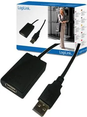 Produktbild von Digitus USB Repeater Cable USB 2.0, 5m, Schwarz, USB A female