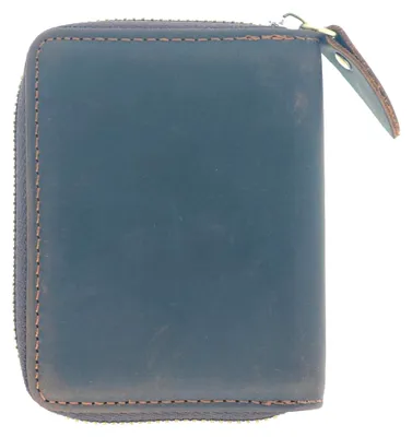 Produktbild von Minimalistische Herren-Geldbörse aus Leder, Kartenhalter, Used-Look, mit Reißverschluss