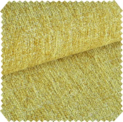 Produktbild von novely® Abvekauf | TESSANO - Samtweicher Chenille-Polsterstoff in 3D-Optik - Schwer Entzündbarer Möbelstoff - Pflegeleichte Meterware 1lfm - Farbe: 09 Gelb