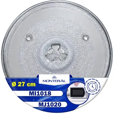 Mikrowellenteller Ø 27 cm, 3 Füße, Ersatz für DeLonghi