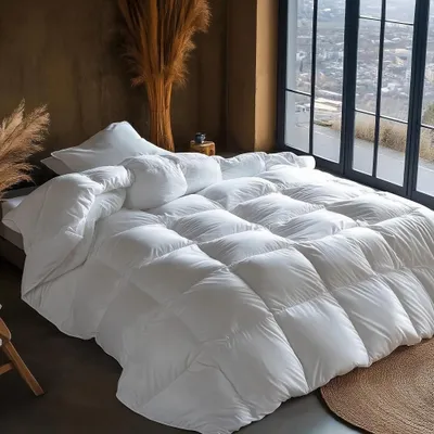 Immagine prodotto di Coperta leggera, 135 x 200 cm, bianca, per la camera da letto