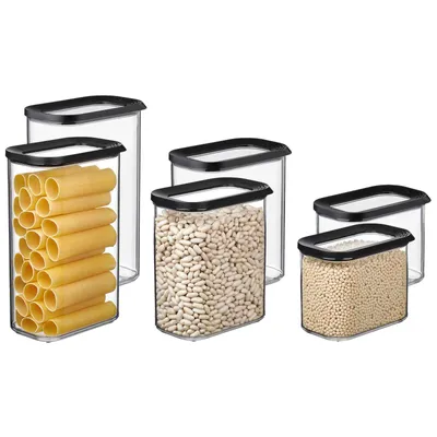 Produktbild von Mepal MODULA Vorratsdosen 6er Set schwarz