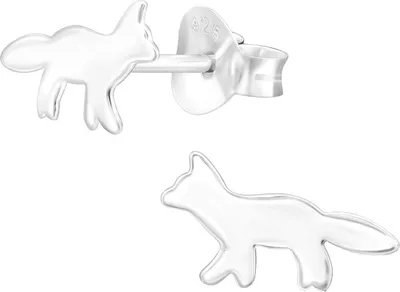 Produktbild von 925 Sterling Silber Fuchs-Ohrstecker für Kinder