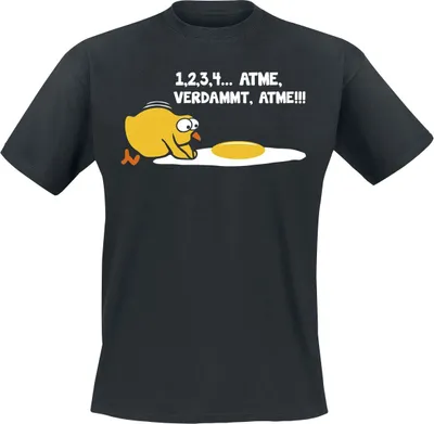Produktbild von Tierisch T-Shirt Herren 1,2,3,4... Atme, verdammt, atme!!! schwarz S