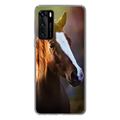 Produktbild von MuchoWow® Handyhülle Schutzhülle Hülle für Huawei P40 Pferd - Licht - Mantel Silikon Softcase Handy Hülle - Handytasche