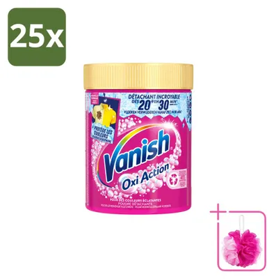 Produktbild von 25 x Vanish Oxi Action Waschbooster Pulver für Buntwäsche - 470 g - Sparpackung - 25 Stücke