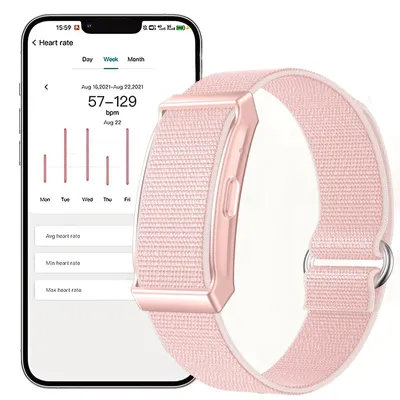 Produktbild von Fitness Armband ohne Display mit 2 Armbänder Smart Band Aktivitätstracker Schlaftracker Schrittzähler Langer Akkulaufzeit Wecker Armband Vibration Rosa