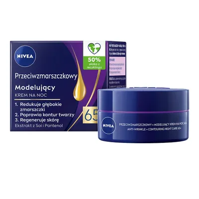 Obrázok produktu pre Nivea Przeciwzmarszczkowy + Modelujący krem na noc 65+, 50ml