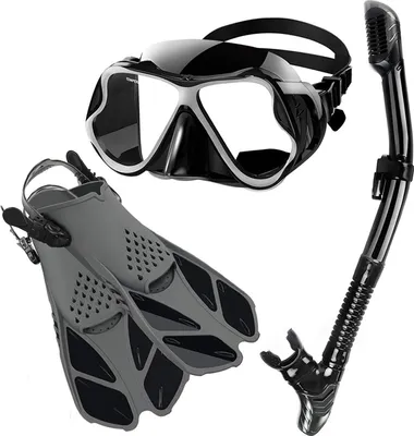 Produktbild von OKWISH Schnorchelset Erwachsene, Schnorcheln Set mit Taucherbrille und Dry Schnorchel, Anti-Leck & Anti-Fog Tauchmaske, Professionelle Schnorchel ausrüstung für Schnorcheln, Schwimmen und Tauchen(ML/XL)