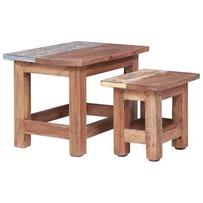 Immagine prodotto di Set tavoli 2 pezzi. Legno massiccio di recupero
