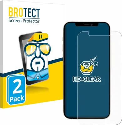 Produktbild von 2x Für Apple iPhone 12 Pro Schutzfolie BROTECT Displayschutz Display Schutz Folie Klar Transparent