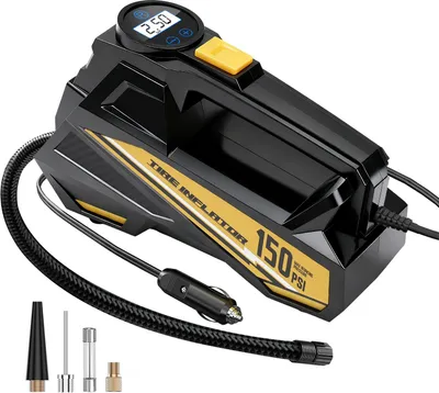 Image de Gonfleur numérique avec éclairage LED – Pompe à air portable 150 PSI pour voitures et motos