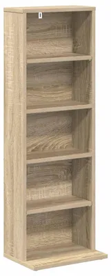 Produktbild von vidaXL CD Regal Sonoma-Eiche 33 x 23,5 x 97,5 cm Holzwerkstoff