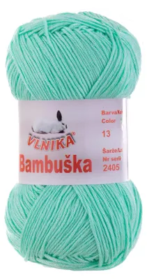 50g Häkelgarn Bambuska Sommergarn Strickgarn Baumwolle Viskose unifarben, 13 mint