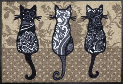 Image de KATIBAN paillasson tissé avec motif animalier