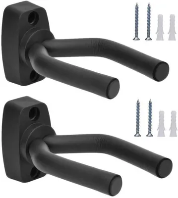 Produktbild von Gitarren Haken Gitarrenständer Wand Halterung 2 Stück für Akustikgitarre, klassische Gitarre, E-Gitarre, Bass, Ukulele