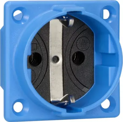 Produktbild von ABL SCHUKO Einbausteckdose, blau, ohne Klappdeckel 1661350