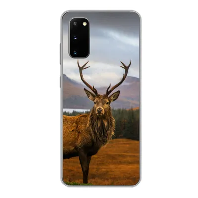 Produktbild von MuchoWow® Handyhülle Schutzhülle Hülle für Samsung Galaxy S20 Hirsche - Berge - Wasser - Landschaft - Tiere - Bäume Silikon Softcase Handy Hülle - Bild