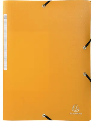 Produktbild von Exacompta 50x Sammelmappe +3 Klappen Gummizug PP 500µ A4 Gelb 55809E