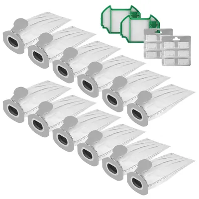 12 Staubsaugerbeutel + 2 Filter für VK7 FP7