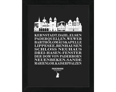 Produktbild von Gerahmtes Bild Paderborn Wahrzeichen I 33x43 cm