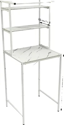 Obrázok produktu pre Polica do kúpeľne, 3-úrovňová, robustná konštrukcia, BIELA