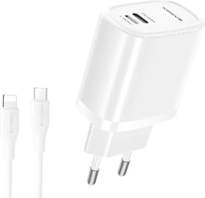 Immagine prodotto di Caricatore rapido a doppia porta USB-C + 8 pin per uso domestico