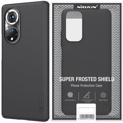 Produktbild von Nillkin Super Gefrostet Schild Verstärkt Fall Abdeckung + Stand Honor 50 Pro Schwarz