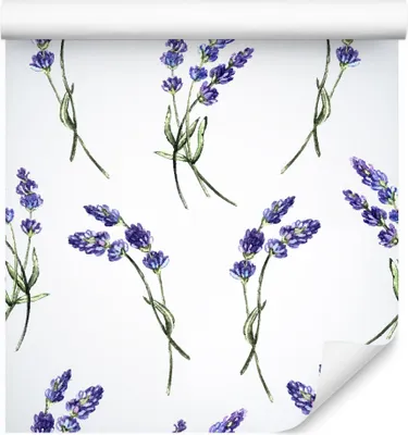 Produktbild von 10m VLIES TAPETE Rolle Blumen Blätter Lavendel Natur Flora Aquarell XXL