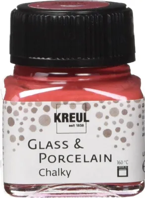 Image de KREUL Peinture pour verre et porcelaine Chalky Cozy Red 20 ml en pot