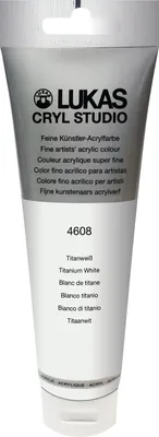 Produktbild von Lukas Cryl Studio Plastic Tube Acrylfarbe Titanium White 125 ml 1 stk