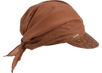 Seeberger Damen Strohcap mit Strohbortenschild  in braun
