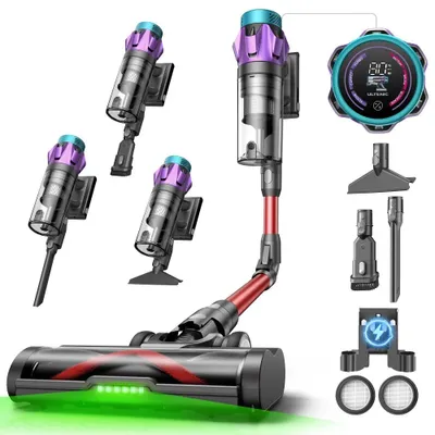 Image de Aspirateur sans fil - U18 Power Pro - Moteur 600W - Puissance d'aspiration 55 kPa - Adapté pour les surfaces sèches et humides - Autonomie jusqu'à 80 minutes - Écran LCD