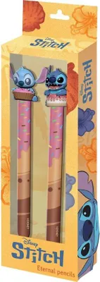 Image de Lot de 2 crayons à papier Stitch, idéal pour les enfants et les collectionneurs