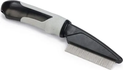 Produktbild von Beeztees Fellkamm Rotierende Zinken – Hundepflege - Fein - Schwarz/Grau - 21x4x2,5 cm