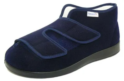 Productafbeelding van Varomed knie-sokken, huispantoffels, blauw, maat 38