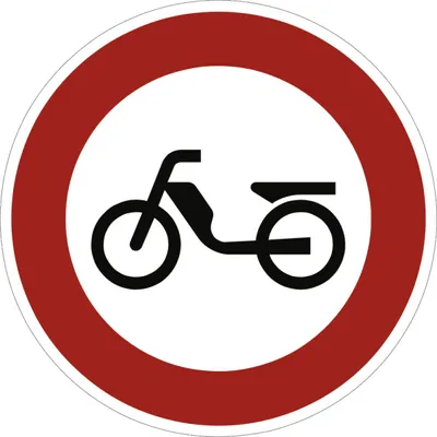 Produktbild von Verkehrsschild VZ257-50, Verbot für Mofas, Alu, RA1, Ø 420 mm