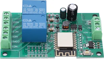 Zdjęcie produktu dla Dwukanałowy moduł przekaźnikowy Wi Fi PCB DC 880V dla ESP8266 Secondary Development Learning