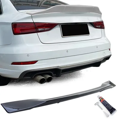 Produktbild von Heckspoiler Spoilerlippe Ducktail schwarz glänzend für Audi A3 8V Limo 2012-2020