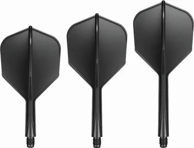 Produktbild von GOAT - Air Black No6 Flights Medium, 3 Kunststoff Darts Flights Inkl. Schaft, Dart Zubehör