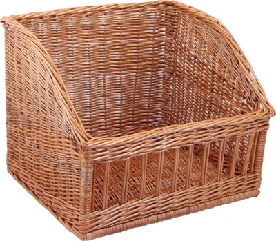 Produktbild von Regalkorb schräg, naturbraun - Format: T 45cm x B 50cm x Hv 22cm x Hh 40cm
