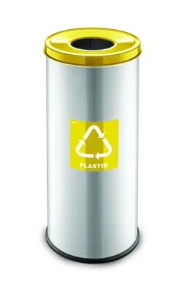 Image de Alda poubelle métallique plastique tri sélectif 45 L poubelle 651A