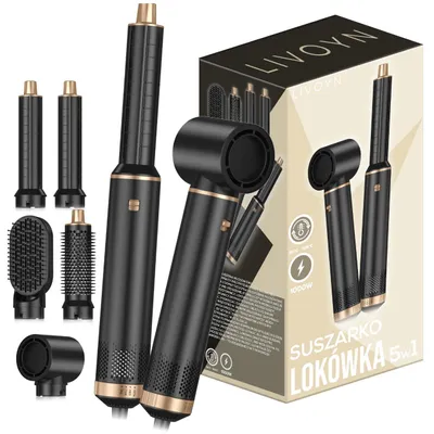 Obrázok produktu pre Hair Styler 5v1 Airstyler teplovzdušná kefa kulma automatická fén vyrovnávacia kefa na vyhladzovanie sušenie objem kučery set