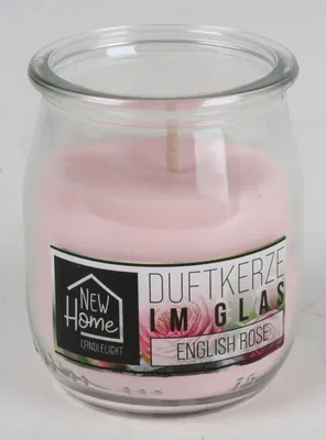 Produktbild von Duftkerze Englische Rose im Glas Ø6cm H7cm Aromakerze Deko Kerze Geschenkidee Tischkerze Entspannung